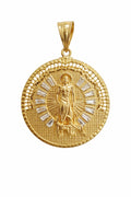 10K ROUND SAN LAZARO PENDANT BAGUETTE – MEDIUM – JY Jewelry Wholesale