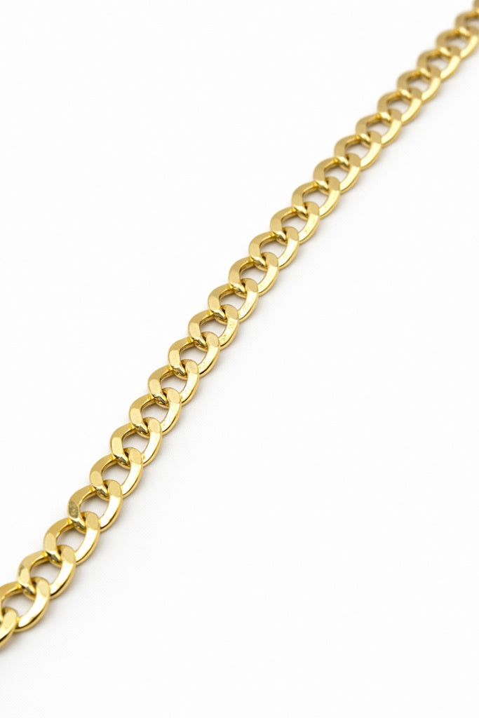 10K HOLLOW CUBAN CURB FLAT CHAIN – 20" 3.5MM – JY Jewelry Wholesale