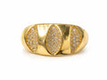 14K MODERN CZ STUDDED DELUXE RING – 6.5 & 7 – JY Jewelry Wholesale