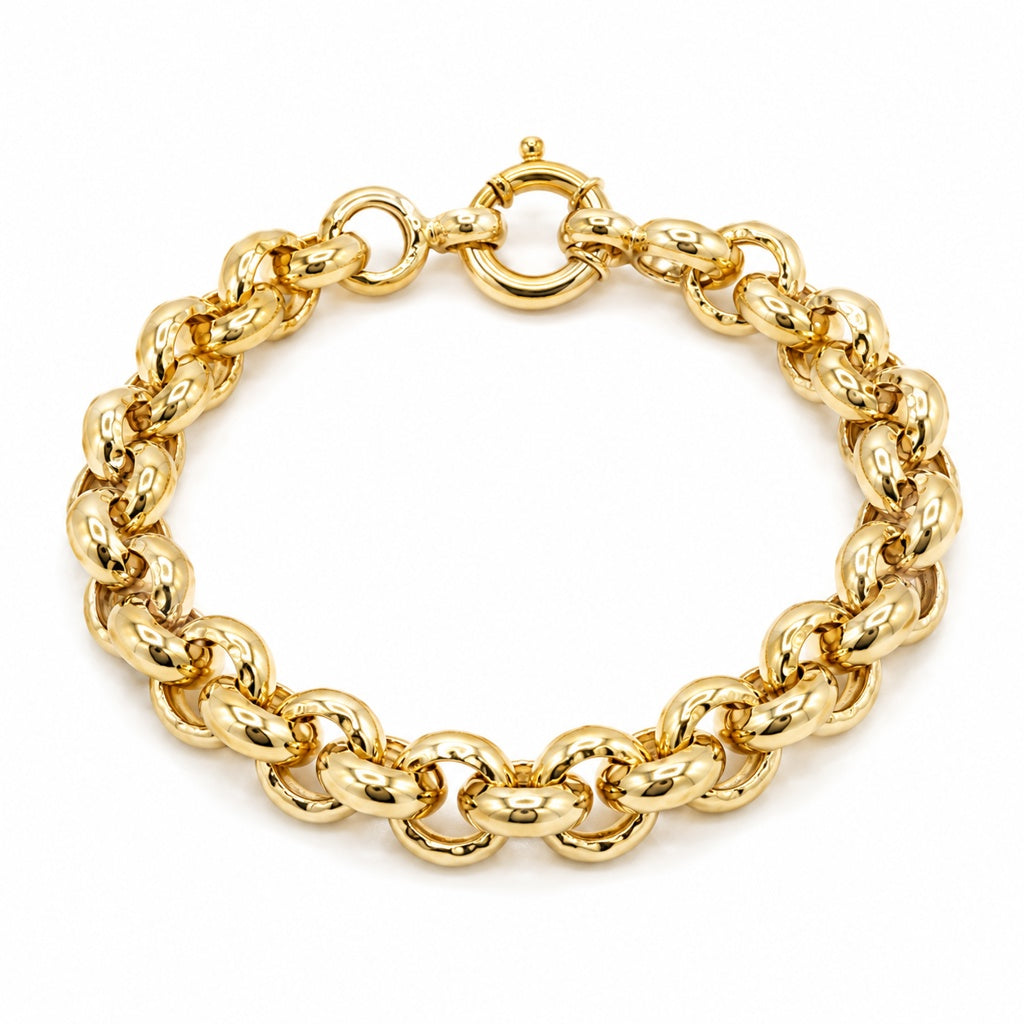10K DIAMOND CUT ROLO BRACELET – 7" – JY Jewelry Wholesale