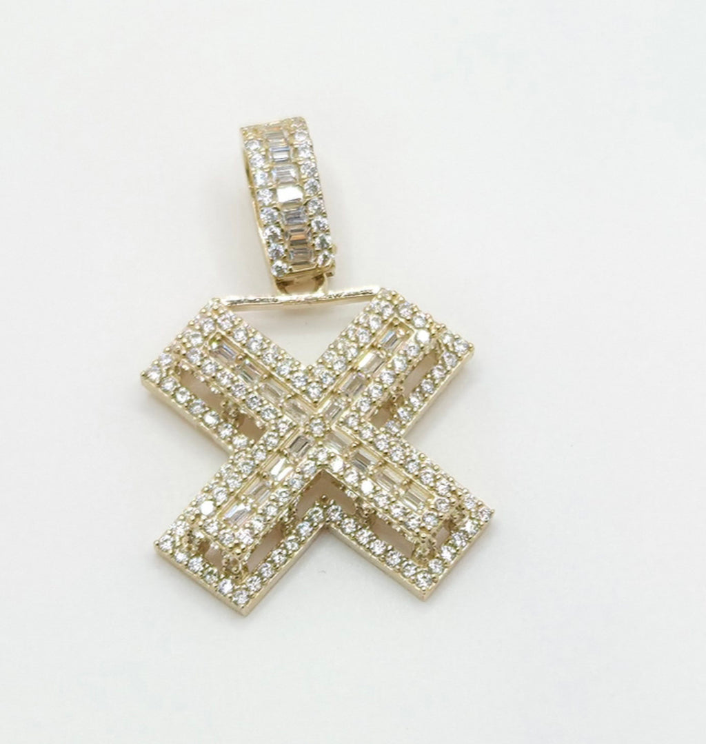 10K SMALL CZ "X" LETTER PENDANT – JY Jewelry Wholesale
