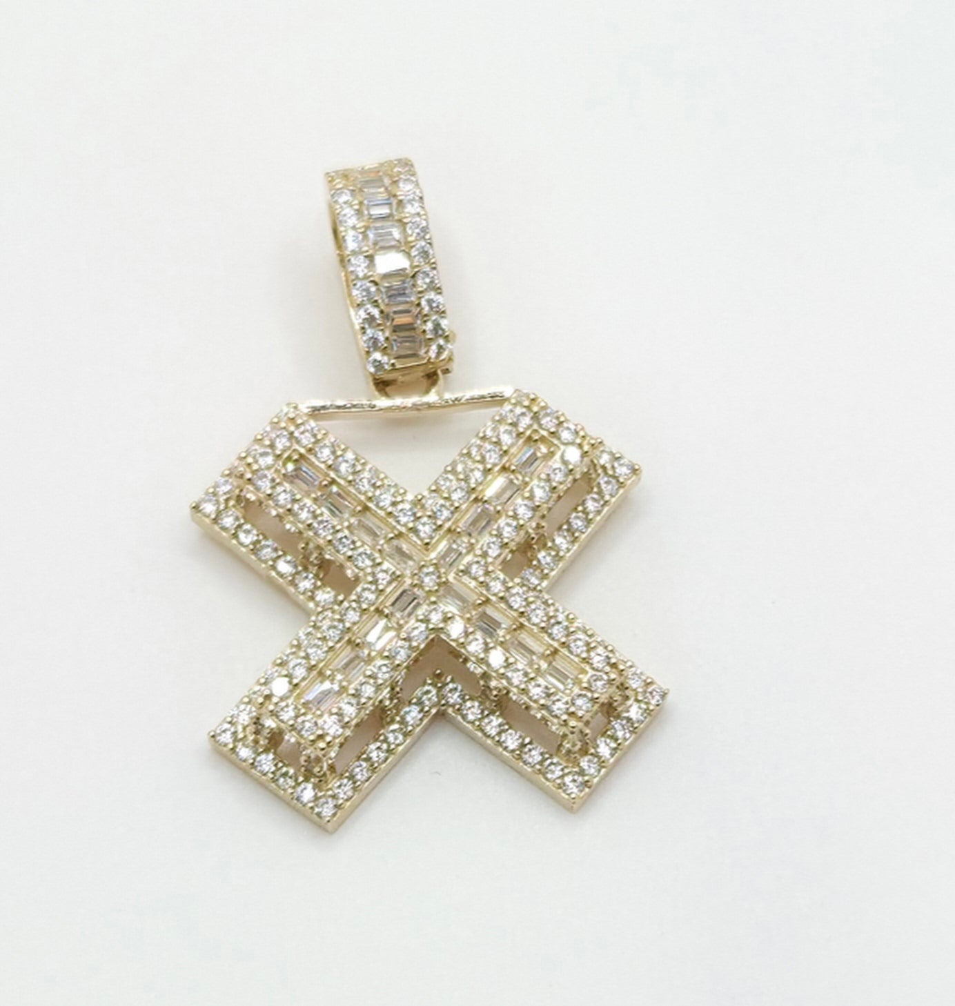 10K SMALL CZ "X" LETTER PENDANT – JY Jewelry Wholesale