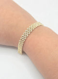 10K MODERN CZ DETAILS WATCH BRACELET – 7" 7MM – JY Jewelry Wholesale