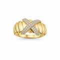14K MODERN RING WITH AN X AND CZ DETAILS – 7 & 8.5 – JY Jewelry Wholesale