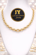 14K NEVADO DELICATE PAPER CLIP NECKLACE – 18" – JY Jewelry Wholesale