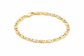 10K NO THREE TONE VALENTINE BRACELET – 7" – JY Jewelry Wholesale
