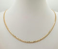10K TWO TONE CUBAN CURB FLAT – 20" 4MM – JY Jewelry Wholesale