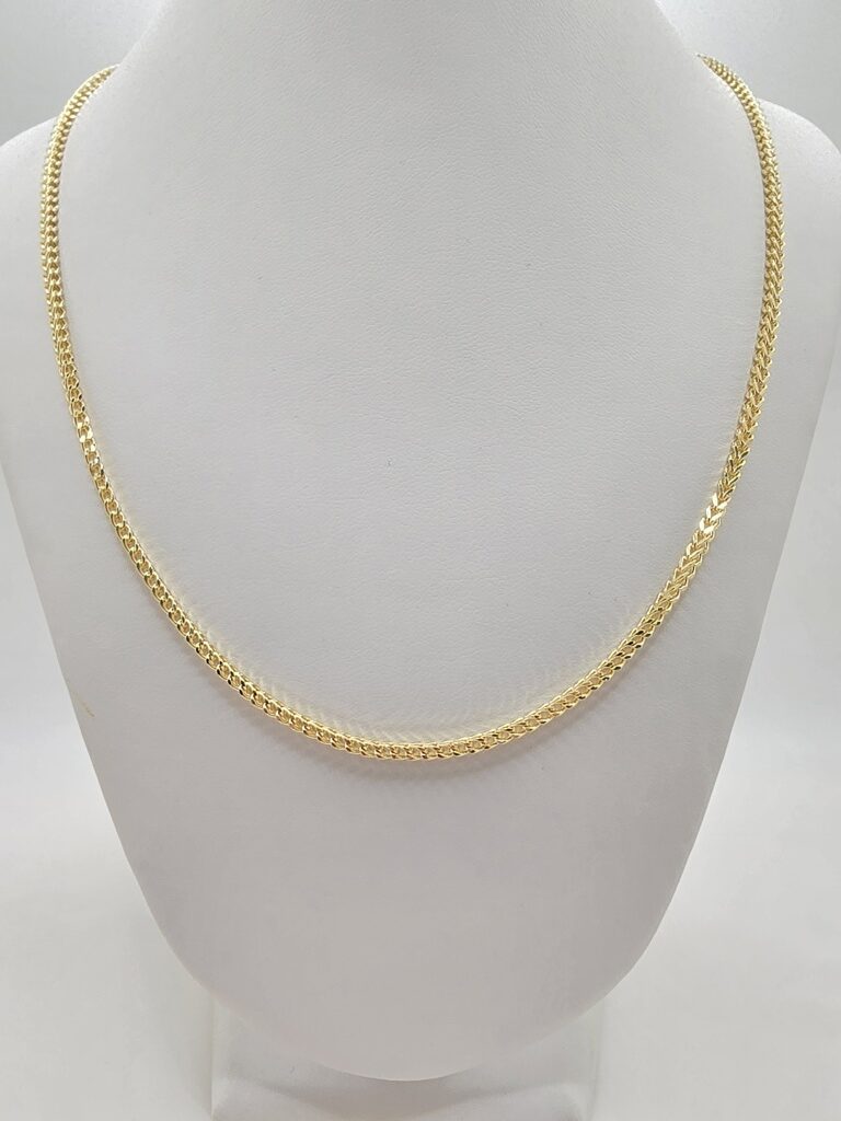 10K HOLLOW FRANCO CHAIN – 22" 3.5MM – JY Jewelry Wholesale