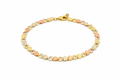 10K THREE TONES SMALL HEART BRACELET – 7" – JY Jewelry Wholesale