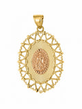 14K HAERTS FRAME ROSE GOLD VIRGEN MARY OVAL PENDANT – JY Jewelry Wholesale