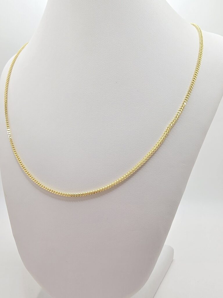 10K HOLLOW FRANCO CHAIN – 18" 2MM – JY Jewelry Wholesale