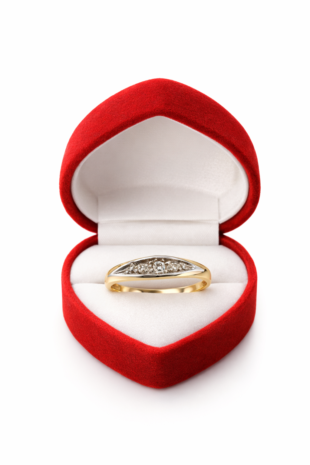 10K TWO TONE DIAMOND BAND RING – 10.5 – JY Jewelry Wholesale