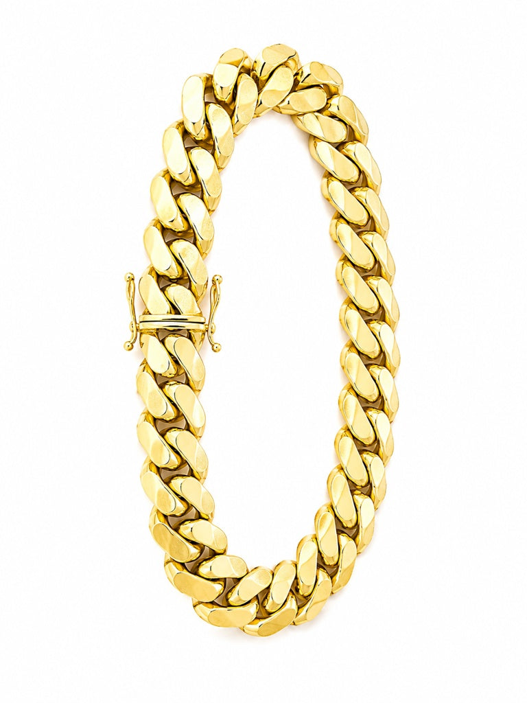 14K YG MIAMI CUBAN LINK BRACELET – 9MM – JY Jewelry Wholesale