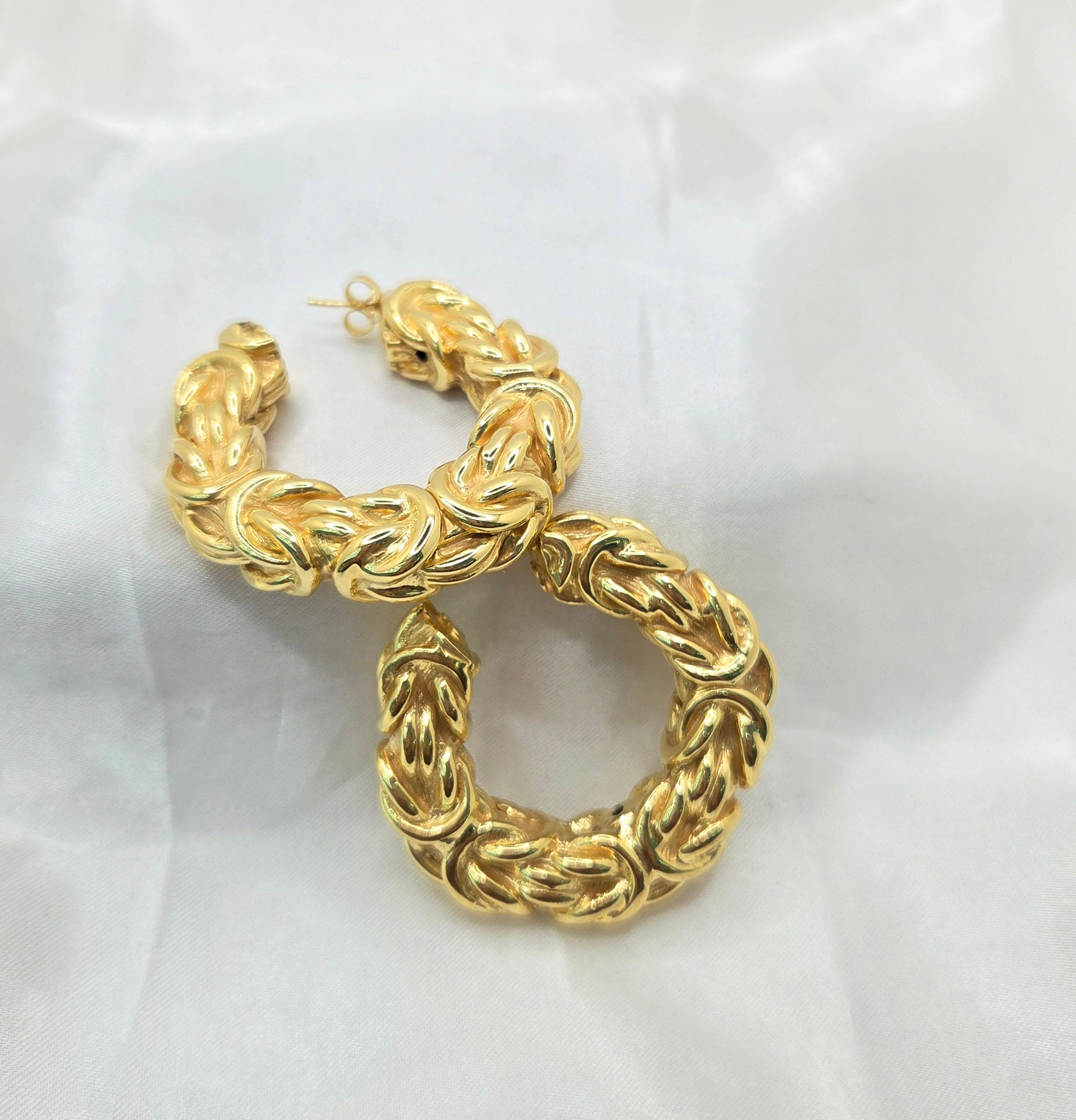 10K BIG BYZENTINE EARRINGS – JY Jewelry Wholesale