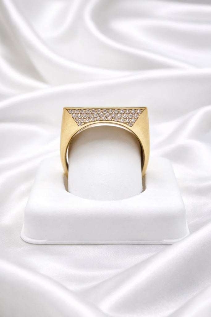 10K CUBAN FLAG RING WITH CUBAN DETAILS ON THE SIDES – 10 – JY Jewelry Wholesale