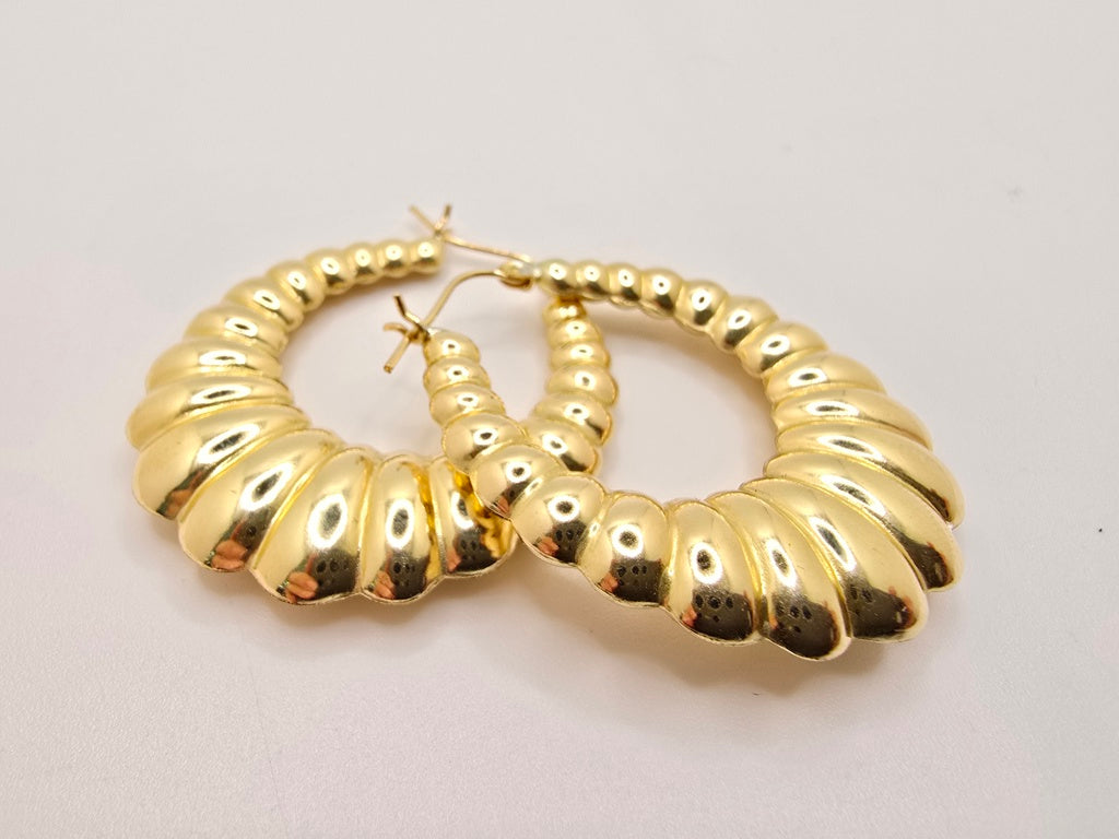 10K SHRIMP DESIGN HOOPS EARRINGS – 4 – JY Jewelry Wholesale
