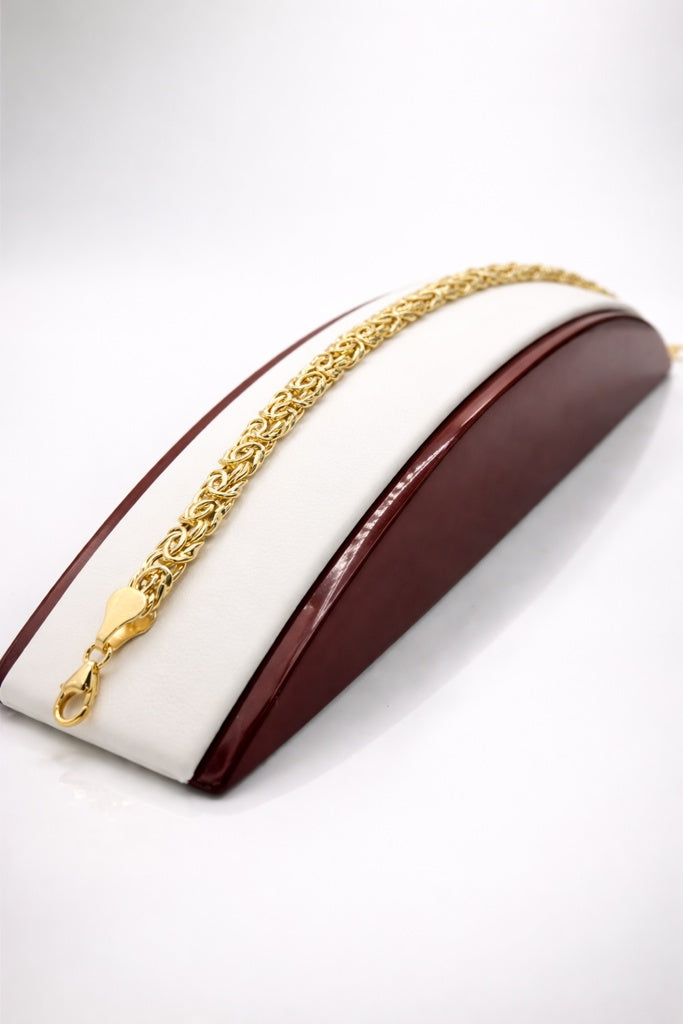 10K BYZENTINE ANKLET BRACELET – 10" 6MM – JY Jewelry Wholesale