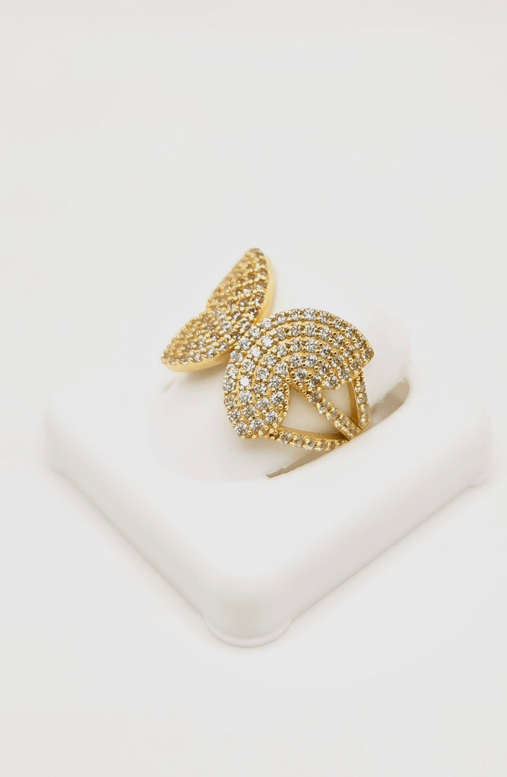 14K CZ BUTTERFLY RING – 8 – JY Jewelry Wholesale