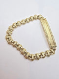 10K ID GREEK STYLE BRACELET – 8" – JY Jewelry Wholesale