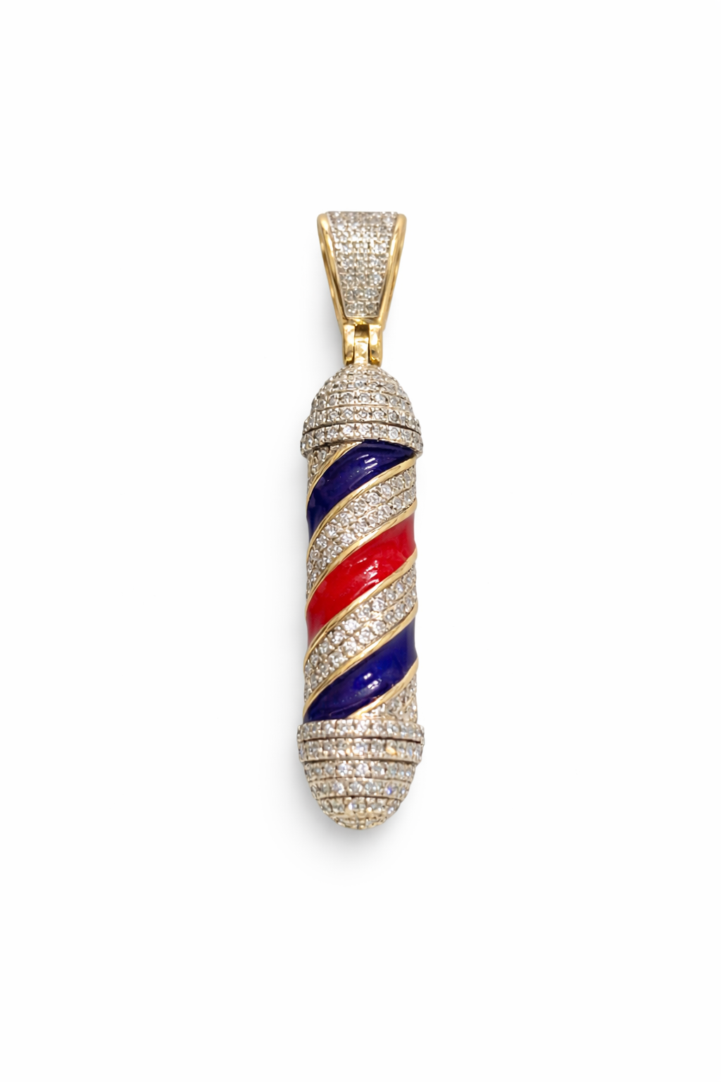 10K NATURAL DIAMOND ID BARBER PENDANT – JY Jewelry Wholesale
