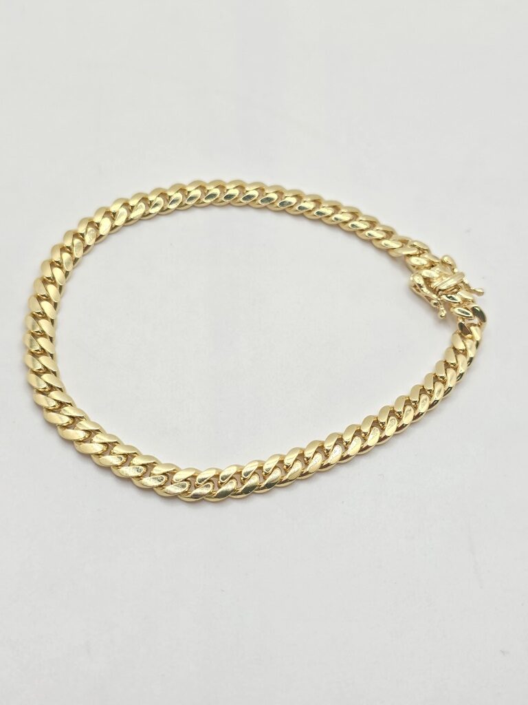 10K SOLID MIAMI CUBAN BRACELET – 8" 4MM – JY Jewelry Wholesale