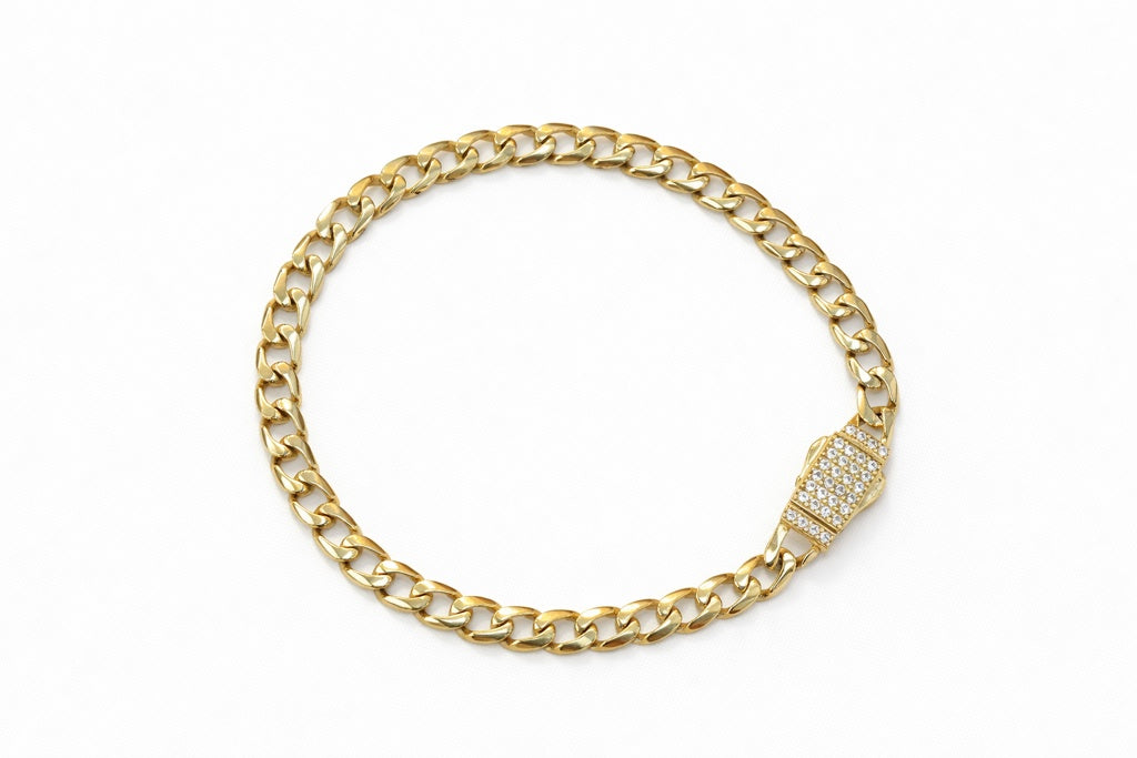 10K BABY MONACO STYLE BRACELET – 7.5" 5MM – JY Jewelry Wholesale