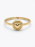 14K SIMPLE ONE HEART RING – 7 – JY Jewelry Wholesale