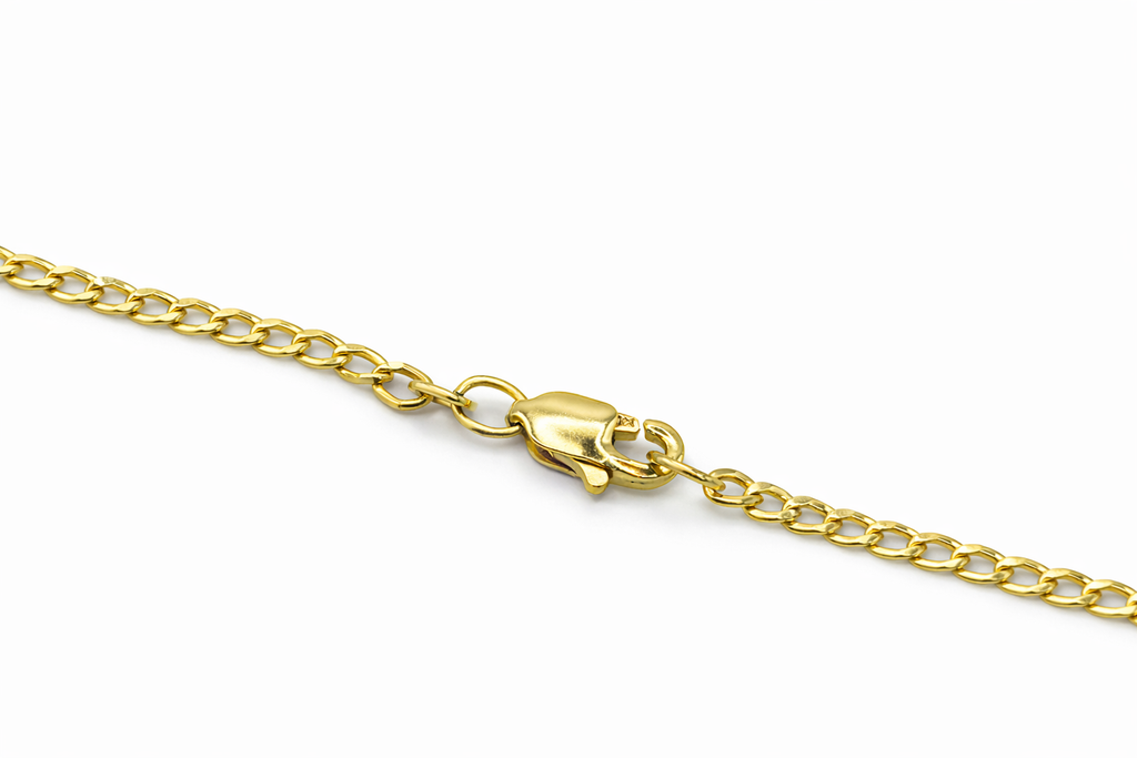 14K HOLLOW CUBAN CURB FLAT CHAIN – 20" 2MM – JY Jewelry Wholesale