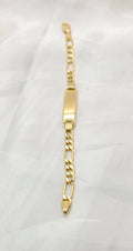 10K HOLLOW FIGARO BABY ID BRACELET – 5.5" 4.5MM – JY Jewelry Wholesale