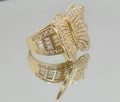 14K CZ BIG BUTTERFLY RING – 7 – JY Jewelry Wholesale