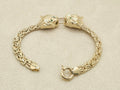 10K TWO TIGER HEAD BYZENTINE BRACELET – 7" 7MM – JY Jewelry Wholesale