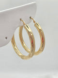 10K TWIS HOOPS EARRINGS – 5 4MM – JY Jewelry Wholesale