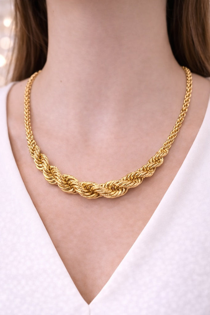 10K GRADUATED HOLLOW ROPE CHAIN – 7.5-13.5MM 20" – JY Jewelry Wholesale