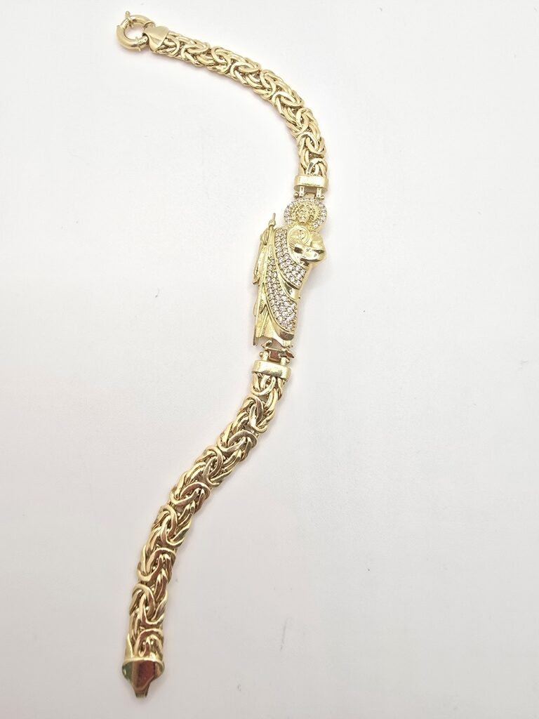 10K SAN JUDAS BYZENTINE BRACELET – 7.5" 7MM – JY Jewelry Wholesale