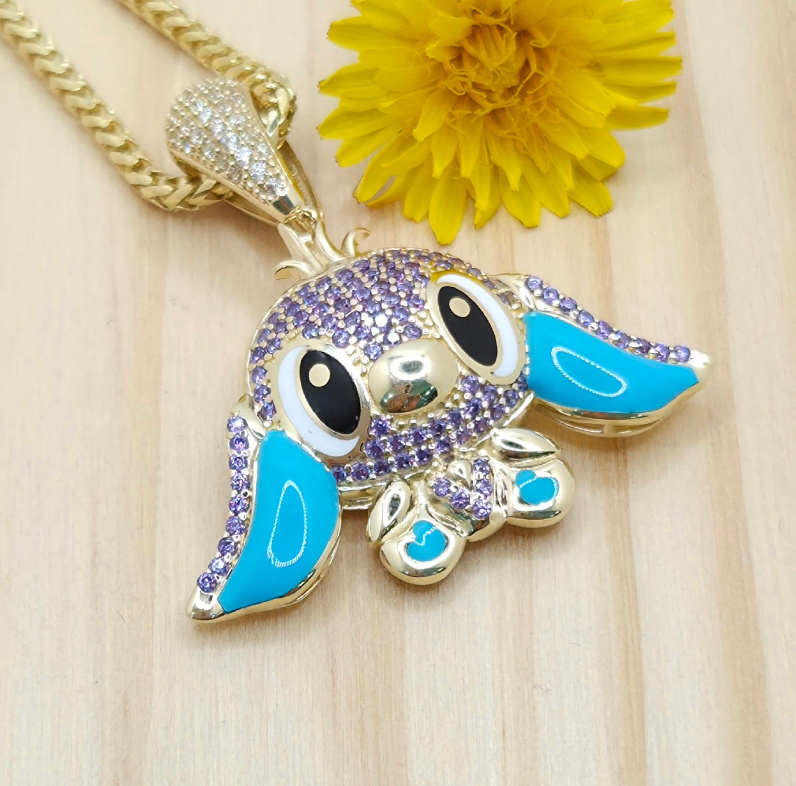 10K CZ PURPLE STITCH PENDANT – JY Jewelry Wholesale