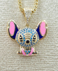 10K CZ SKY BLUE STITCH PENDANT – JY Jewelry Wholesale