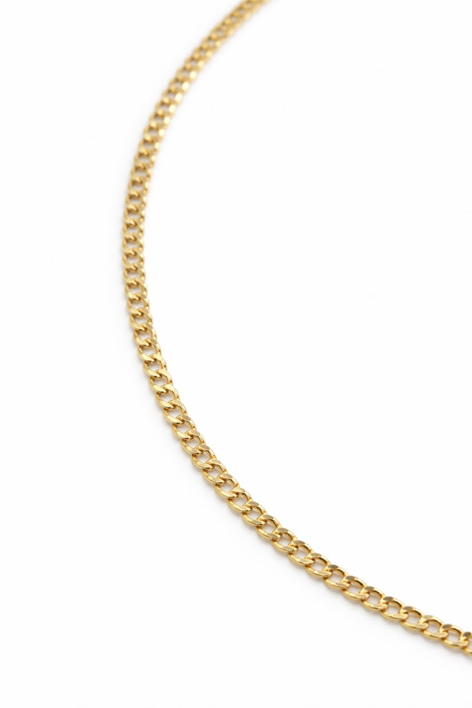 10K HOLLOW CUBAN CURB FLAT CHAIN – 20" 2MM – JY Jewelry Wholesale
