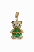 10K GREEN BAGUETTE BEAR PENDANT – SMALL – JY Jewelry Wholesale