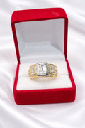 10K ELEGANT BAGUTTE SQUARE DESIGN RING – 8.5 – JY Jewelry Wholesale