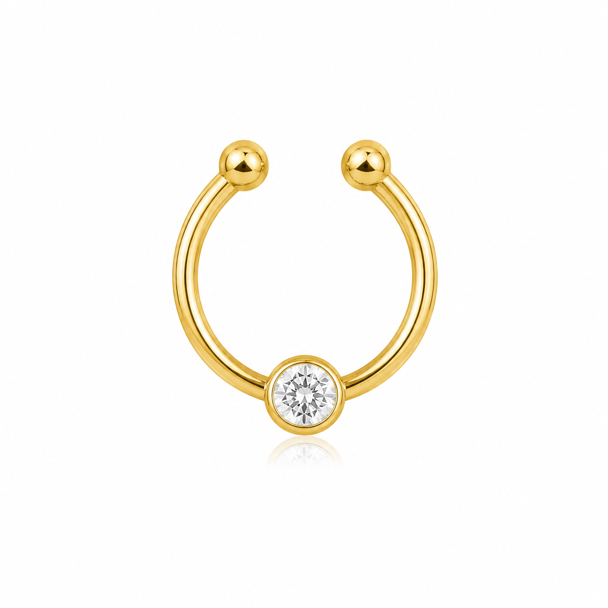 10K BULLY NOSE EARRINGS+PIERCING – S REF-123389 – JY Jewelry Wholesale