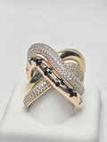 10K EXOTIC YELLOW AND ROSE GOLD DETAIL LUXURY STYLE WOMAN'S RING – 7 – JY Jewelry Wholesale