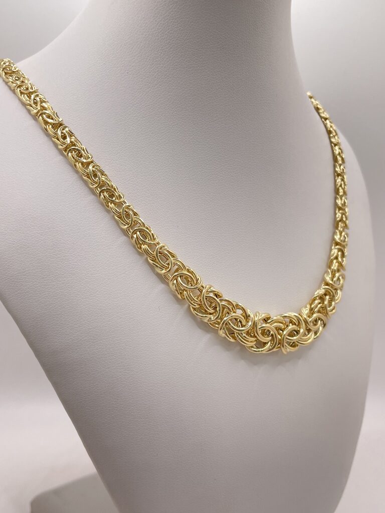 14K BYZENTINE CHAIN 18" 12.73grs – JY Jewelry Wholesale
