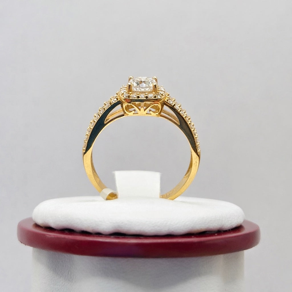 14K YG SOLITAIRE 1CT MOISSANITE WOMAN'S RING – 7 – JY Jewelry Wholesale