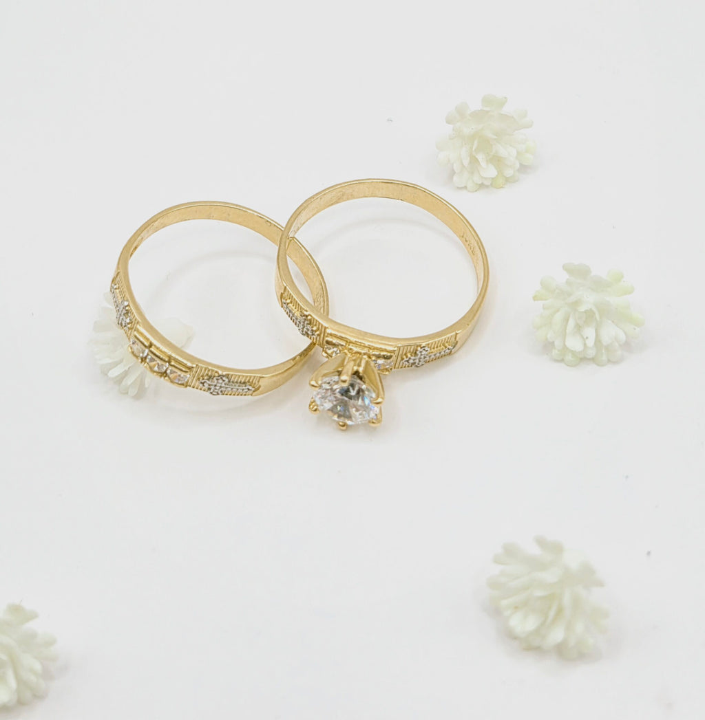10K SMALL CROSS DETAIL ENGAGEMENT WOMAN'S RING – 8 – JY Jewelry Wholesale