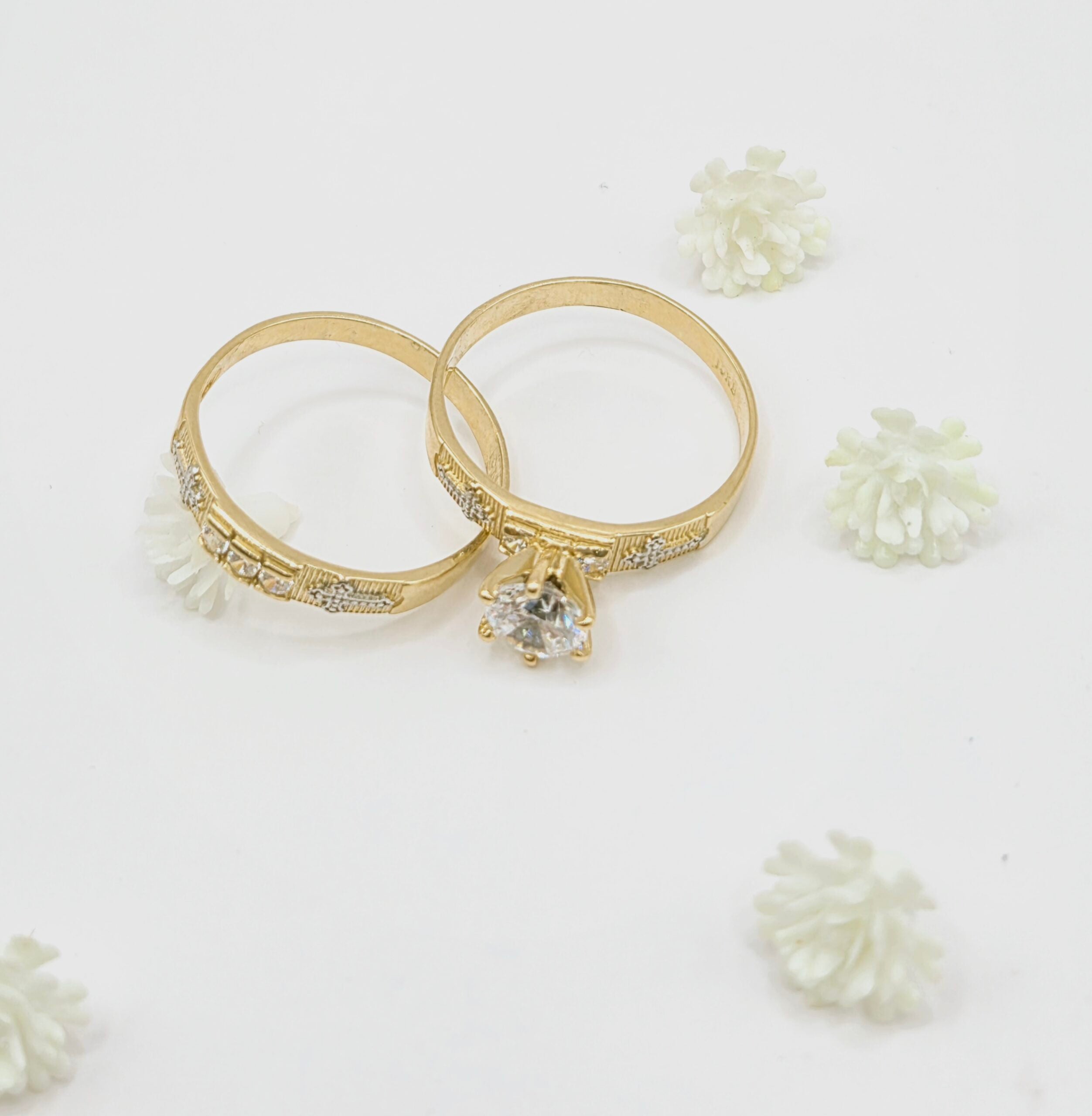10K SMALL CROSS DETAIL ENGAGEMENT WOMAN'S RING – 8 – JY Jewelry Wholesale