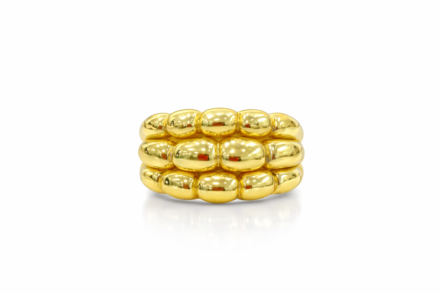 14K POP CORN PLAIN RING – 7.5 – JY Jewelry Wholesale