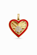10K RED FRAME HEART PENDANT – SMALL – JY Jewelry Wholesale
