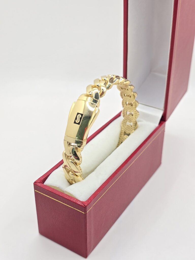 10K PLAIN CERTIFIED MONACO BANGLE – 11.5MM – JY Jewelry Wholesale