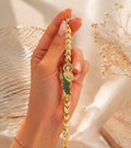 10K LEAVES STYLE SAN JUDAS BRACELET – 7" – JY Jewelry Wholesale