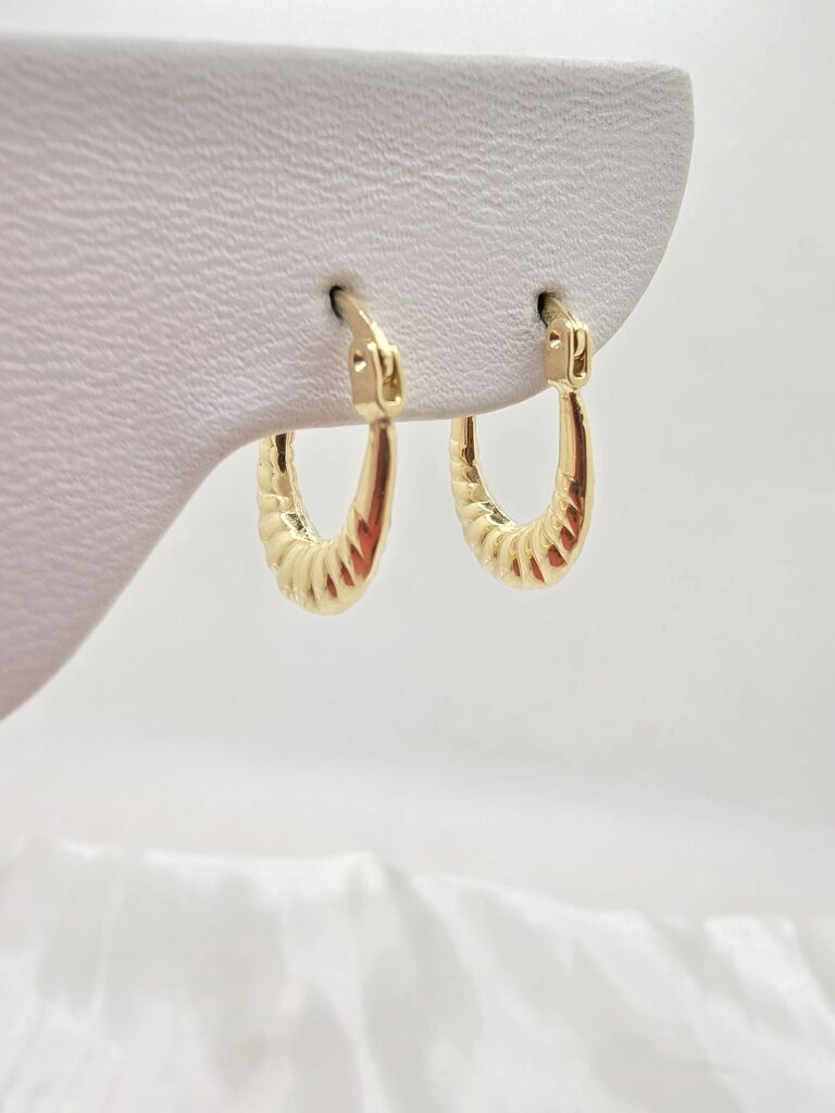 14K OVAL SHRIMP HOOPS EARRINGS – JY Jewelry Wholesale